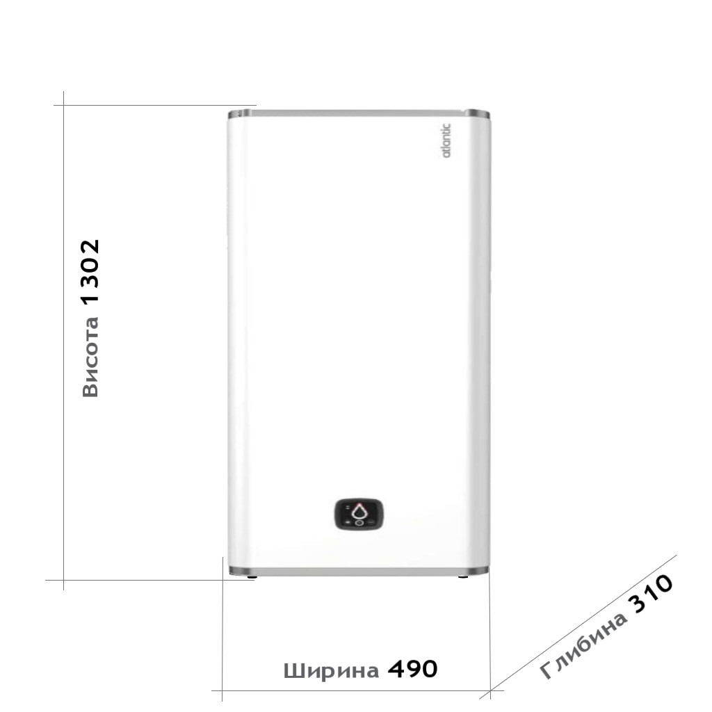 Бойлер Atlantic Vertigo Steatite WI-FI 100 ES-MP 080 2F220-S WD (2250W) white (109092080)